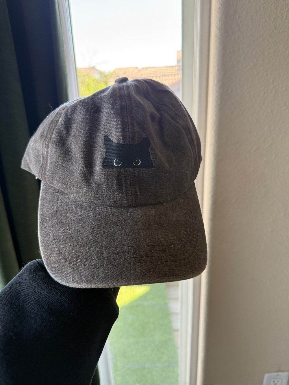 Black Cat Graphic Baseball Cap - Casual Women's Hat